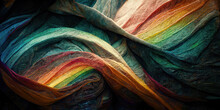 Abstract Rainbow Colorful Organic Shapes Background As Panorama Wallpaper