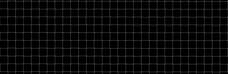 Wall Mural - Net texture pattern on black background. Net texture pattern for backdrop and wallpaper. Realistic net pattern with white squares. Geometric background, vector illustration