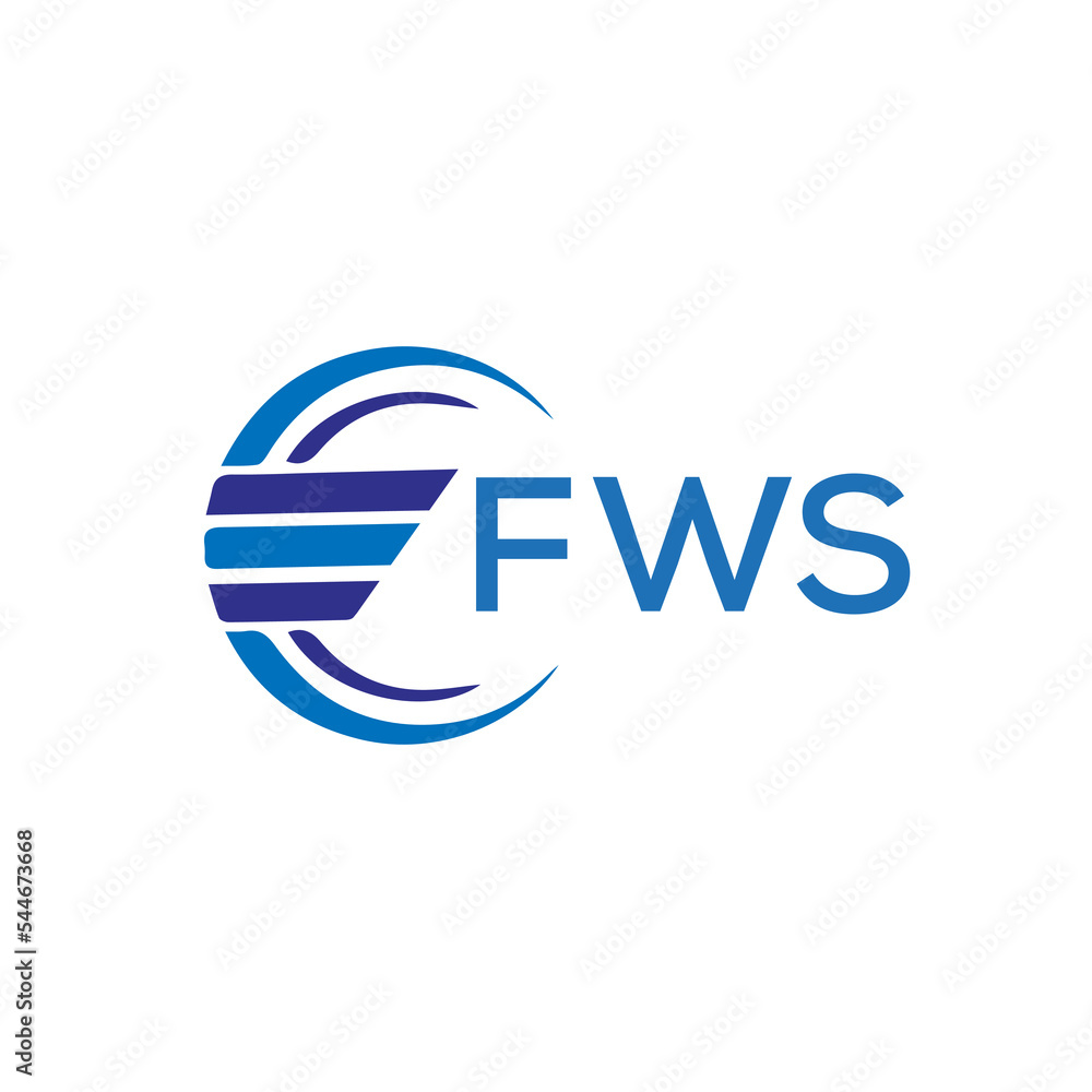 FWS letter logo. FWS blue image on white background. FWS vector logo design for entrepreneur and business. FWS best icon.