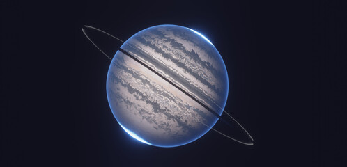 Wall Mural - 3d render of Jupiter planet in outer space