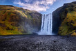 Wodospad skogafos na islandii
