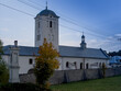 Swieta Katarzyna, Poland - October 16, 2022: St. Catherine church and Benedictine convent in Swieta Katarzyna village near Bodzentyn in Swietokrzyskie Mountains