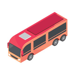 Canvas Print - isometric bus transport