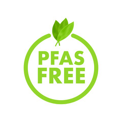 Sticker - Pfas free label. banner icon. Vector stock illustration.