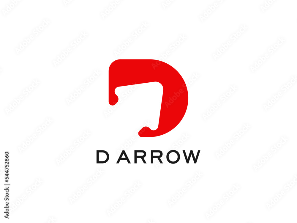 letter d arrow logo design Stock Vector | Adobe Stock