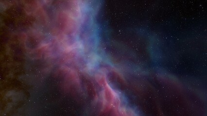  Space nebula, for use with projects on science, research, and education. Illustration
