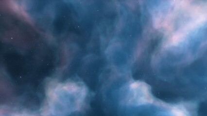 Wall Mural - cosmic background with a blue purple nebula and stars