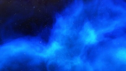cosmic background with a blue purple nebula and stars