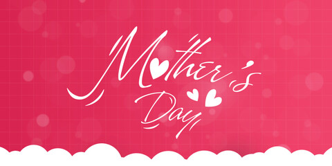 Sticker - Happy mother's day script calligraphy mother's day hand drawn lettering