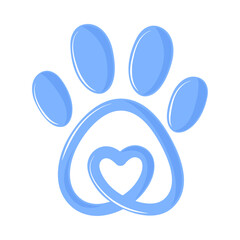 Canvas Print - footprint pet love