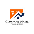 Home investment logo. Real estate logo design. House icon. Home invest vector illustration.