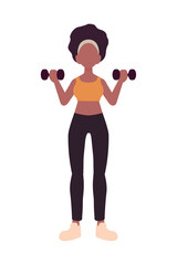 Sticker - woman lifting dumbbells