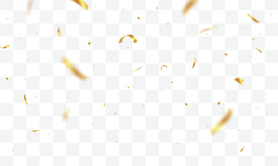 Wall Mural - confetti gold ribbons celebration luxury