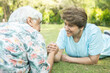 © GAJENDRRA BHATI  - Senior Indian Couple Arm Wrestling Game With Each Other At Park Outdoor. Retirement life. Playful elderly people.