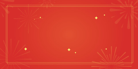 Wall Mural - New year banner red background