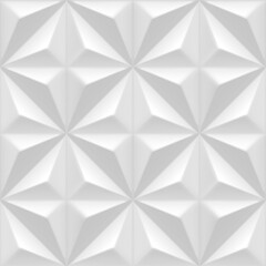 Wall Mural - Seamless smooth realistic white 3d background. Abstract plaster geometric texture pattern.