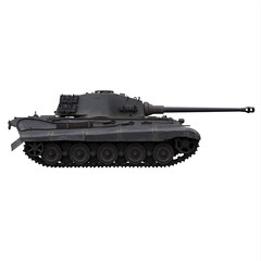 Military heavy battle tank isolated