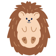 Poster - Hedgehog vector illustration in flat color design