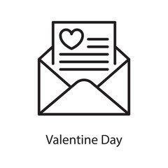 Valentine Day  Vector Outline Icon Design illustration. Love Symbol on White background EPS 10 File