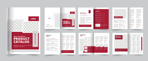 Wall Mural - Product Catalog Design or Catalogue Design Template, Print ready