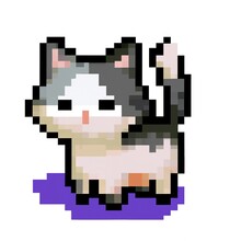 Classic 8 Bit Pixel Art Illustration Of Cute Kitten. Retro 8 Bit Pixel Art Style Simple Illustration Of Cute Kitten Used In Old Arcade Games Played On Gaming Console