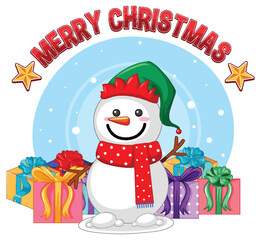 Poster - Merry Christmas sign icon cartoon