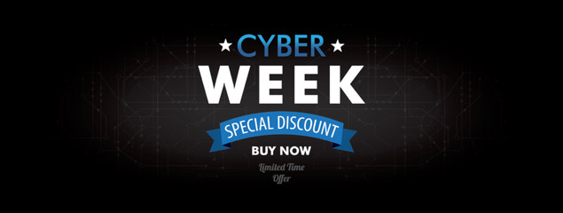 Canvas Print - Cyber Week Circuit Diagram Header