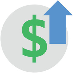 Poster - Dollar Up Flat Illustration