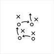 © NAPISAH - football tactics icon, game success strategy. vector illustration