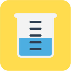 Sticker - Beaker Vector Icon