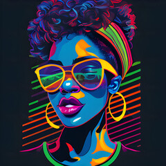 Powerful portrait of a beautiful strong, black woman. 
