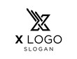 Logo about X letter on a white background. created using the CorelDraw application.
