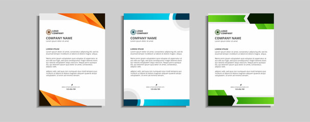 Wall Mural - modern corporate letterhead template design.