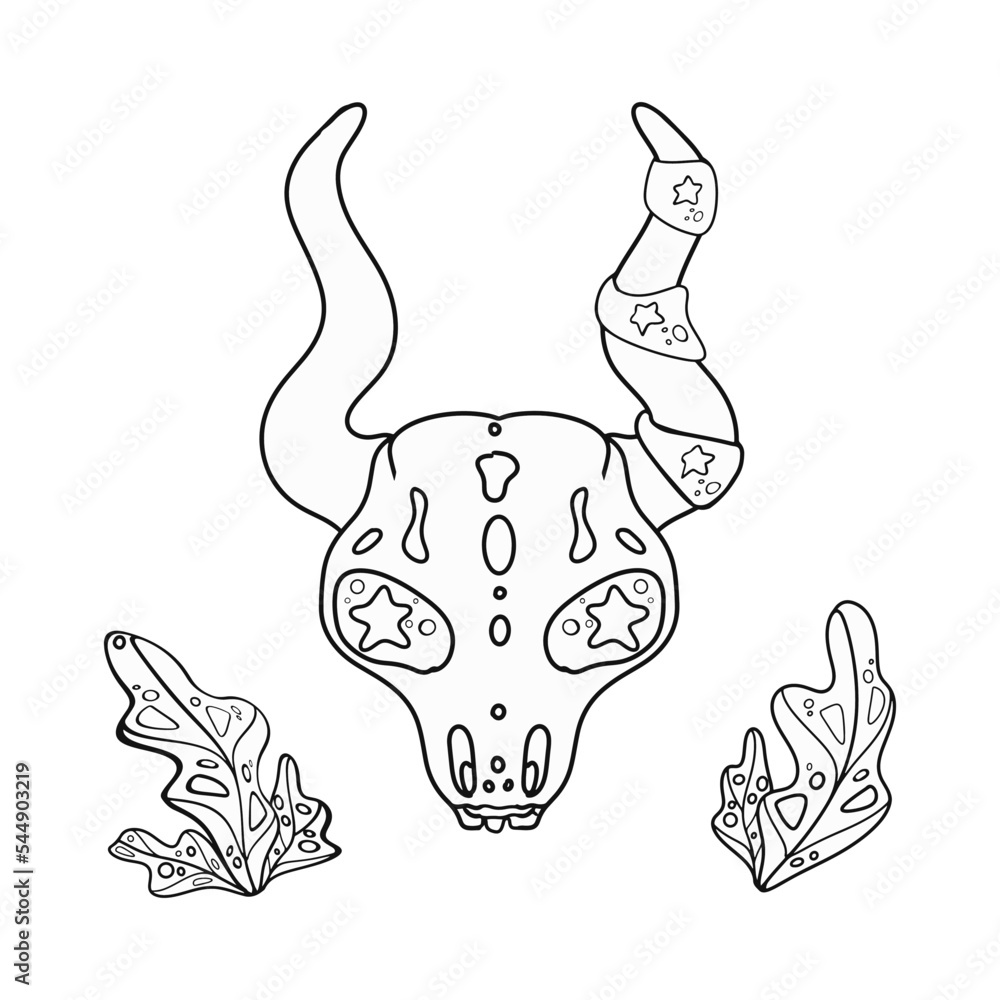 Day of the Dead, Dia de los muertos, animal skulls and skeleton ...