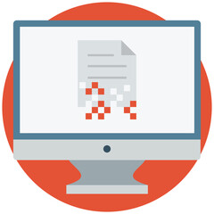 Sticker - Online Docs Vector Illustration