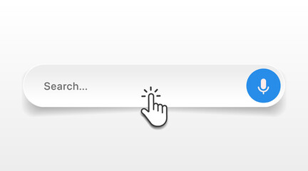 Wall Mural - search bar with suggestions for ui ux design and web site. search address and navigation bar icon. c