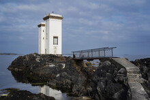 The Carraig Fhada Lighthouse Near Port Ellen On The Isle Of Islay	