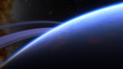 planets and galaxy, science fiction wallpaper. beauty of deep space. billions of galaxy in the unive