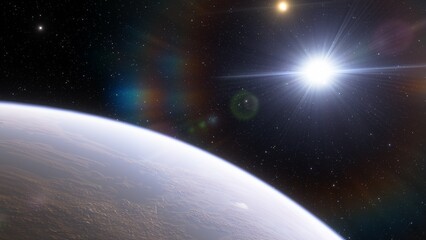 Wall Mural - planets and galaxy, science fiction wallpaper. beauty of deep space. billions of galaxy in the unive