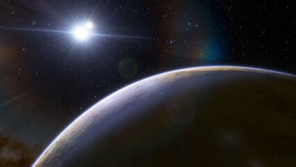 planets and galaxy, science fiction wallpaper. beauty of deep space. billions of galaxy in the unive