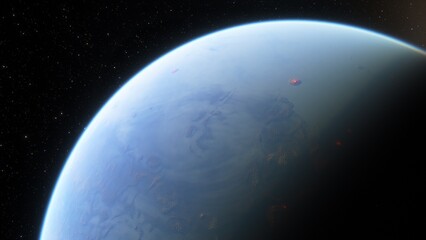 Planets and galaxy, science fiction wallpaper. Beauty of deep space. Billions of galaxy in the universe Cosmic art background 3d render

