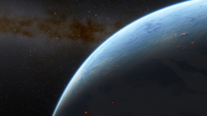 planets and galaxy, science fiction wallpaper. beauty of deep space. billions of galaxy in the unive
