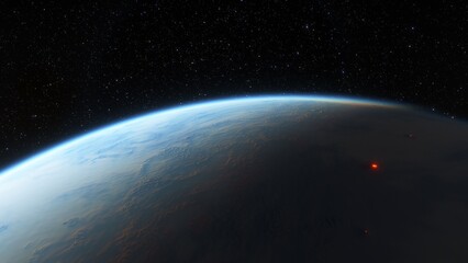 Abstract planets and space background