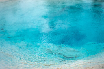 Wall Mural - Close-up of Excelsior Geyser Crater next to the Grand Prismatic Spring, Yellowstone National Park