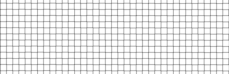 Wall Mural - Net texture pattern on white background. Net texture pattern for backdrop and wallpaper. Realistic net pattern with black squares. Geometric background, vector illustration