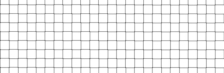 Wall Mural - Net texture pattern on white background. Net texture pattern for backdrop and wallpaper. Realistic net pattern with black squares. Geometric background, vector illustration