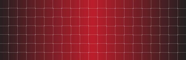 Wall Mural - Net texture pattern on red gradient background. Net texture pattern for backdrop and wallpaper. Realistic net pattern with white squares. Geometric background, vector illustration