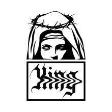 Vector Illustration Of A Nun With Barbed Wire