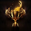 Glorious Golden Trophy Cup Illustration for Honor and Success