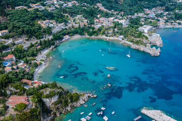 Wall Mural - Hearth shaped bay in Palaiokastritsa village, Corfu Island in Greece